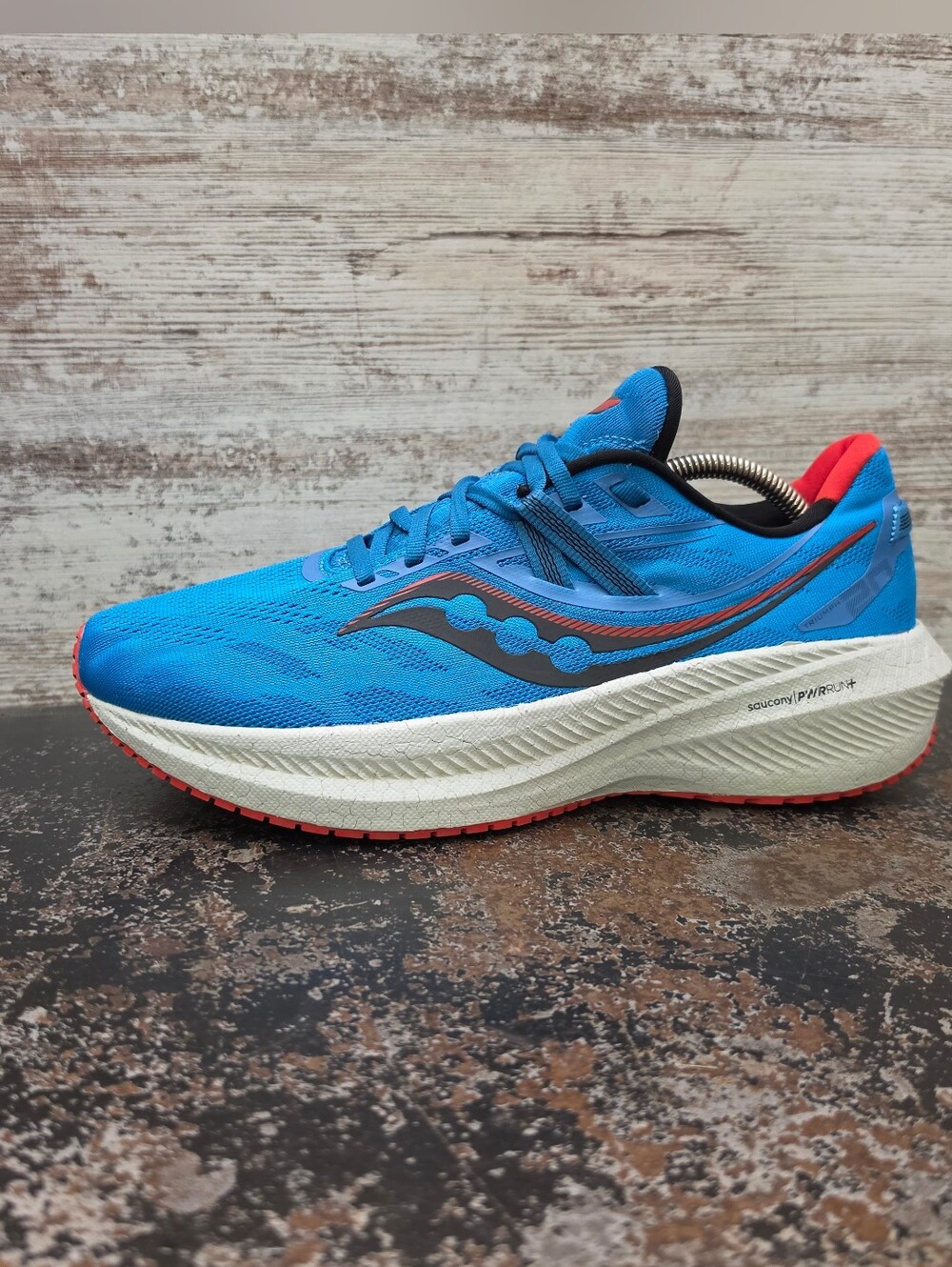 Mens Saucony Triumph 20 Running Shoes Sz 10 VGC Used Blue S20759-31